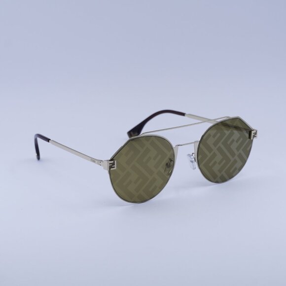 Fendi FE40060U 10G FENDI SKY Sunglasses Gold Round Frame, Brown Lenses - Picture 5 of 12